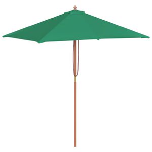 vidaXL Vanjski suncobran s drvenim stupom 150 x 200 cm zeleni