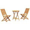 vidaXL Sklopivi bistro set 3 pcs Smeđa Čvrsto drvo akacije