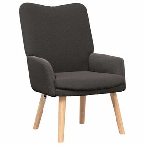 vidaXL fotelja Tamno siva 63 x 67 x 94 cm Vuna i Plywood