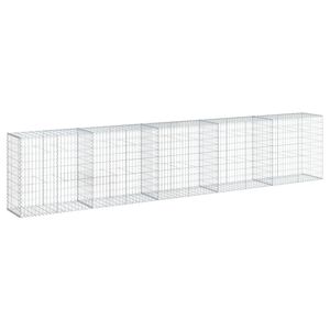 vidaXL Gabionska ko&scaron;ara s poklopcem 500x50x100 cm pocinčano željezo