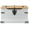 vidaXL storage box s policom Bijelo 78 x 78 x 45 cm Čvrsto borovo drvo