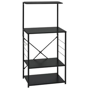 vidaXL Ormarić za mikrovalnu pećnicu crni 60 x 39,6 x 123 cm drveni