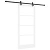 vidaXL Klizna vrata Bijelo 93 x 202 cm Masivna borovina i staklo