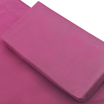 vidaXL Vrtni ležaj s nadstrešnicom i jastucima ružičasti