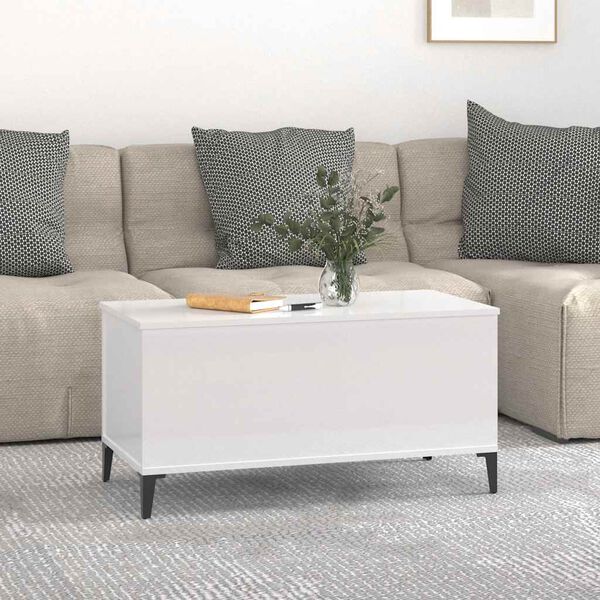 vidaXL Stolić za kavu sjajni bijeli 90x44,5x45 cm konstruirano drvo