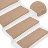 vidaXL Samoljepljivi otirači za stepenice 30 kom bež 65x24,5x3,5 cm