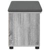 vidaXL Klupa za hodnik s jastukom Sivi Sonoma 80 x 38 x 46 cm