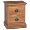 vidaXL Noćni ormarić Prirodna 40 x 30 x 50 cm Čvrsto teak drvo