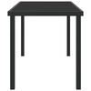 vidaXL Stol za vrt Crna 140 x 80 x 73 cm Masivni teakov drvo