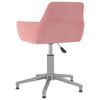 vidaXL Okretna blagovaonska stolica ružičasta bar&scaron;unasta