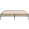 vidaXL Okvir za krevet boja hrasta 160x200 cm konstruiran drvo i metal