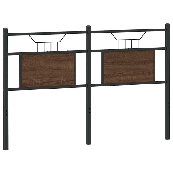 vidaXL Zamjensko uzglavlje smeđa boja hrasta 137 cm konstruirano drvo i čelik