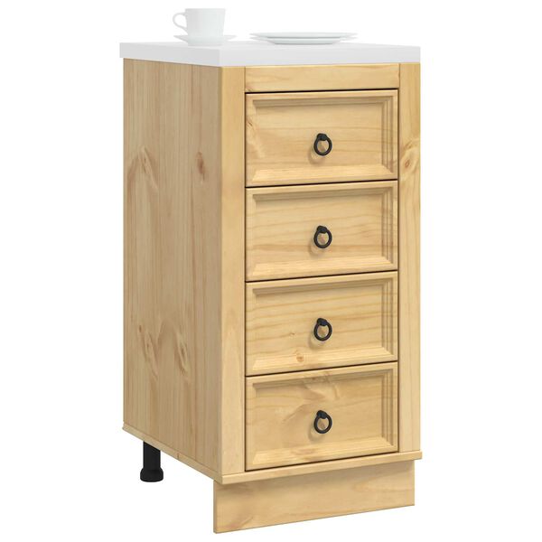vidaXL Cabinet s ladicama Med 40 x 46 x 81,5 cm Čvrsto borovo drvo