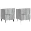 vidaXL Noćni ormar s ladicama 2 pcs Siva sonoma 43 x 34,5 x 49,5 cm