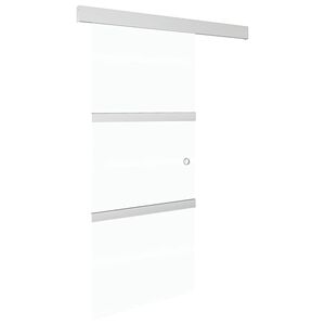 vidaXL Klizna vrata od stakla ESG i aluminija 90 x 212 cm srebrna