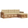 vidaXL Set vanjskih sofa s jastukom 4 pcs Prirodna i bež
