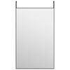 vidaXL Ogledalo za vrata crno 50 x 80 cm od stakla i aluminija