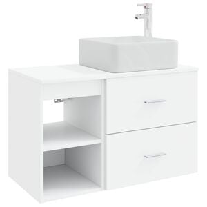 vidaXL Set namje&scaron;taja za kupaonicu 2 pcs Bijela Konstruirano drvo