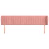 vidaXL Uzglavlje s u&scaron;ima ružičasto 163x23x78/88 cm bar&scaron;unasto