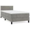 vidaXL Box spring krevet s madracem svjetlosivi 90x190 cm bar&scaron;unasti