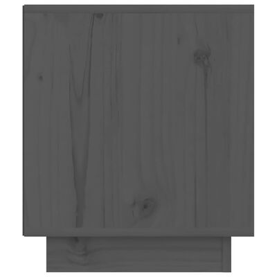 vidaXL Noćni ormarići 2 kom sivi 40 x 34 x 40 cm od masivne borovine