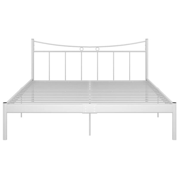 vidaXL Okvir za krevet bijeli metalni 160 x 200 cm