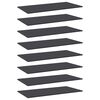 vidaXL Police za knjige 8 kom sive 80 x 20 x 1,5 cm od iverice