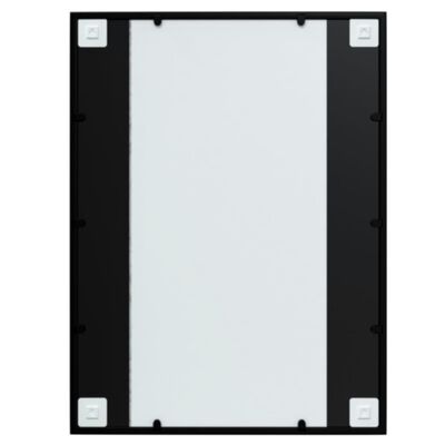 vidaXL Zidno ogledalo crno 80 x 60 cm metalno