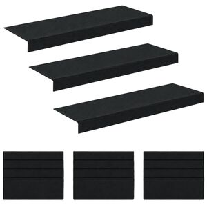 vidaXL Podloge za stepenice 15 kom. 65 x 21 x 4 cm Tamnosiva Poliester