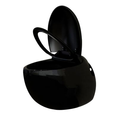 Novi zidni WC Crni jedinstven dizajn jaje