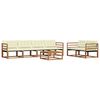 vidaXL Set vanjskih sofa s jastukom 7 pcs Prirodna i krem
