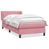 vidaXL Box Spring krevet s madracem ružičasti 80x210 cm samt