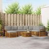 vidaXL Setovi sofa 9 pcs Prirodna i svijetlo siva Čvrsto drvo akacije