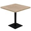 vidaXL Kvadratni stol za bistro od MDF-a i čelika 80x80x75 cm boja hrasta