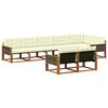 vidaXL Set vanjskih sofa s jastukom 8 pcs Prirodna i krem