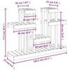 vidaXL Stalak za biljke 104,5 x 25 x 77,5 cm od masivne borovine