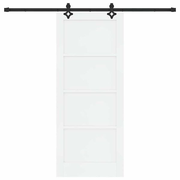 vidaXL Klizna vrata ORKDAL Bijelo 83 x 202 cm Čvrsto borovo drvo