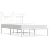 vidaXL Metalni okvir za krevet s uzglavljem bijeli 120x200 cm
