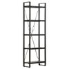 vidaXL Police za knjige s 5 razina crne 60 x 30 x 180 cm od drva manga