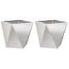 vidaXL Sadilica 2 pcs Srebrno 40 x 40 x 40 cm Nehrđajući čelik