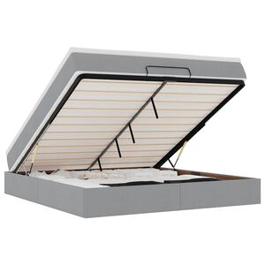 vidaXL Otomanski krevet s madracem svijetlosivi 180x200cm od tkanine