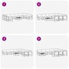 vidaXL Set vanjskih sofa s jastukom 11 pcs Prirodna i crna