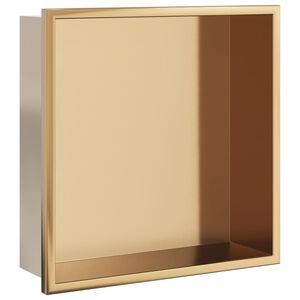 vidaXL Ni&scaron;a za tu&scaron; boje poliranog zlata 32x32x9 cm nehrđajući čelik