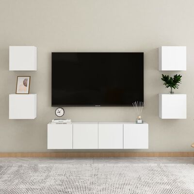 vidaXL Zidni TV ormarić bijeli 30,5 x 30 x 30 cm