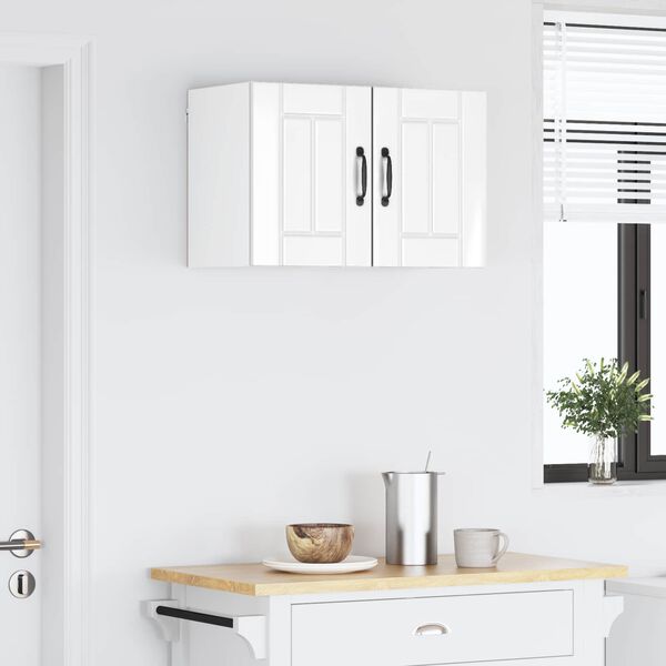 vidaXL Kuhinjski ormarić Lucca 2 pcs Bijela visokog sjaja