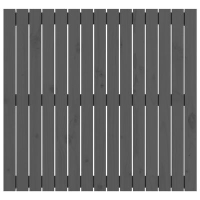 vidaXL Zidno uzglavlje sivo 95,5x3x90 cm od masivne borovine