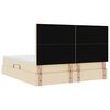 vidaXL Krevet s od storage s madracem Krema 180 x 200 cm Lažna koža