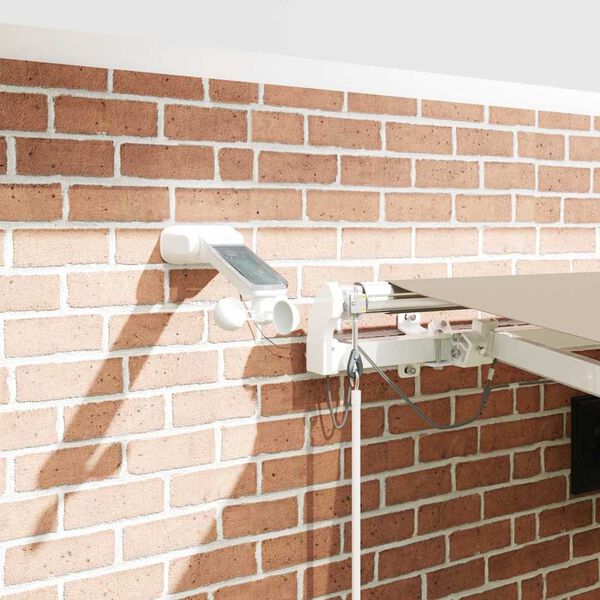 vidaXL Skrovita tenda S LED lampica Bež 450 &times; 300 cm Poliester i metal