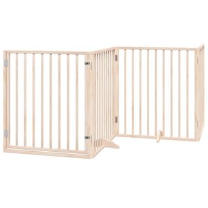 vidaXL Vrata za pse s vrata&scaron;cima 4 panela sklopiva 320 cm drvo topole