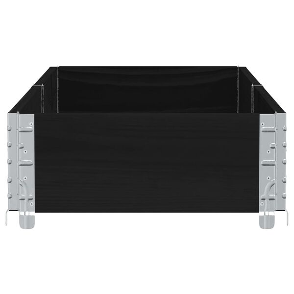 vidaXL Vrtna sadilica crna 150x50 cm od masivne borovine